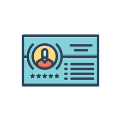 Color illustration icon for testimony