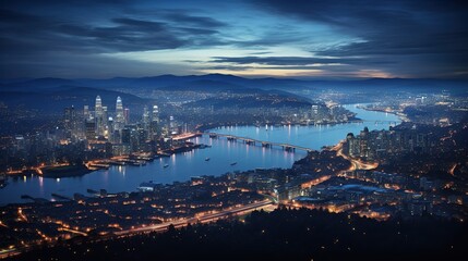 Obraz premium City in Transition A Stunning Aerial