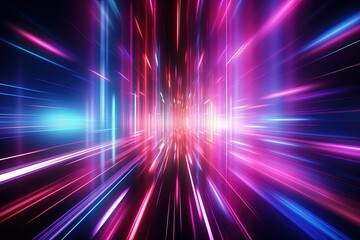 abstract futuristic background with pink blue glowing neon moving high speed wave lines and bokeh lights. Data transfer concept Fantastic wallpaper