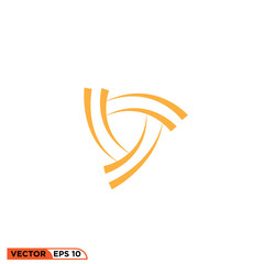 Abstract logo volley icon vector graphic of template 