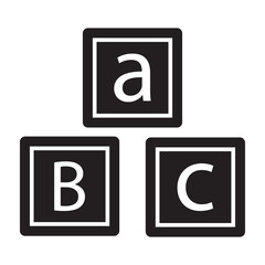 Alphabet blocks, abc blocks, learning blocks sticker icon