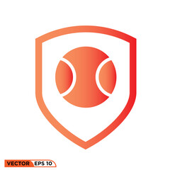 Shield baseball icon vector graphic of template 