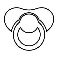 Baby nipple, pacifier, soother sticker icon