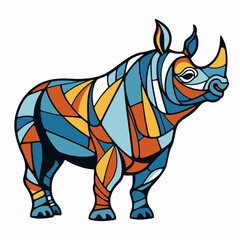 Fototapeta na wymiar illustration of a rhinoceros