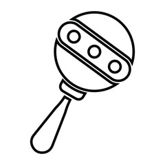 Baby toy, shaker toy, baby rattle sticker icon