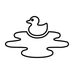 Duckling, rubber duck, pool duck sticker icon