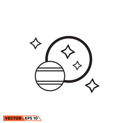 Planet neptun icon vector graphic of template  © Ilallali