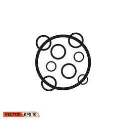 Planet jupiter icon vector graphic of template 