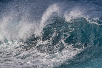 Dramatic wave at Boat Harbour, Port Stephens, NSW, Australia