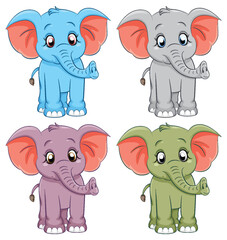 Isolated simple elephant cartoon