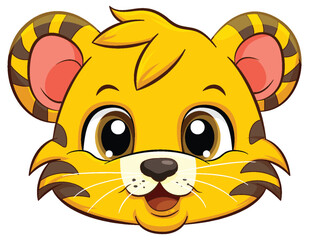 Little Cute Tiger Cartoon Character