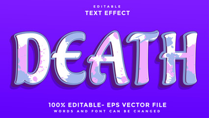 3d Grunge Texture Word Death Editable Text Effect Design, Effect Saved In Graphic Style