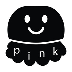 Toy jellyfish, stuffed toy, soft toy sticker icon