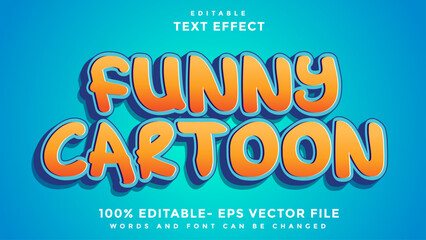 3d Minimal Gradient Word Funny Cartoon Editable Text Effect Design Template, Effect Saved In Graphic Style