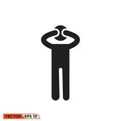 Stickman icon design vector graphic of template, sign and symbol  