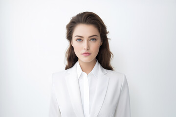 Obraz premium Close up of a businesswoman on a clear background. Generative AI