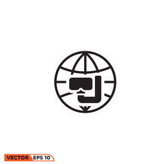 World diving icon design vector graphic of template, sign and symbol