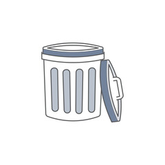 trash, bin, can, empty,  Waste bin symbol
Garbage can symbol, Rubbish bin icon
Recycling bin icon.