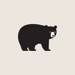 Minimal Bear Logo Icon Vector Template