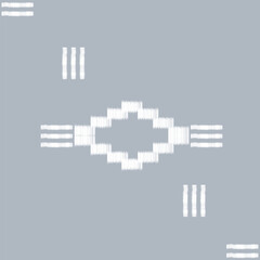 Fototapeta premium Ethnic patterns, gray or indigo backgrounds, white stripes, Indian or abstract patterns Mexican American Style background design wallpaper illustration cloth clothing carpet textile batik embroidery