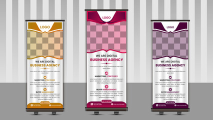 Corporate rollup banner design.