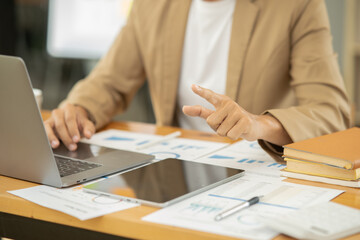 Business strategy investment concept office