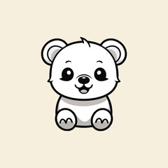 Obraz na płótnie Canvas Baby Bear Logo Icon Design