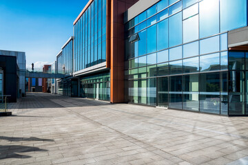 Modern business building in sunny day