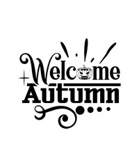 welcome autumn svg design