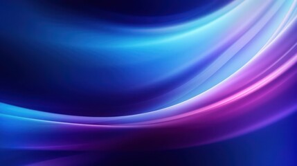 Fototapeta premium Dark Neon Blue Background. Abstract glow blurry light waves