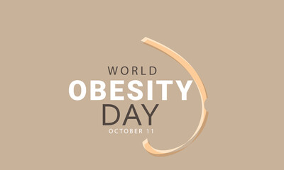 World Obesity Day. background, banner, card, poster, template. Vector illustration.