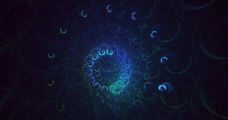 3D rendering abstract circle light background