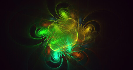 3D rendering abstract fantasy light fractal background