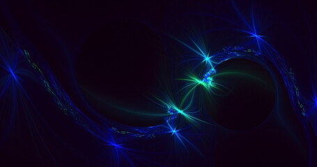 3D rendering abstract colorful fractal light background