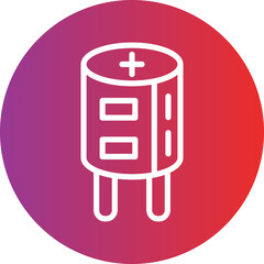 Vector Design Capacitor Icon Style