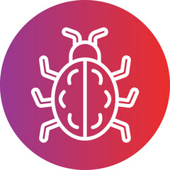 Vector Design Bug Icon Style