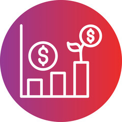 Obraz premium Vector Design Business Growth Icon Style