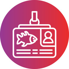 Vector Design Fishing License Icon Style