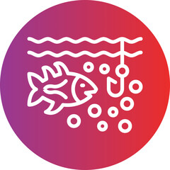 Vector Design Fishing Line Icon Style