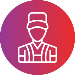 Vector Design Park Attendant Icon Style