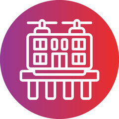 Vector Design Small Monorail Car Icon Style