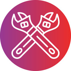 Vector Design Wrenching Icon Style