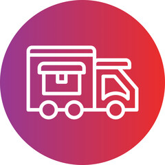 Vector Design Delivery Van Icon Style
