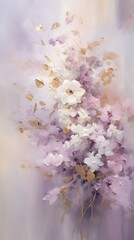 Purple, white, and Gold Floral Fine Art Portrait Texture. Photography Digital Background. Photoshop Overlays editing. Maternity Textures overlays. Photo Overlay. Floral Canvas digital backdrop.