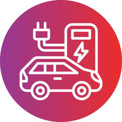 Vector Design Electronic Car Icon Style