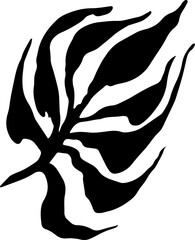 Artwork Brush Palm Tree Leaf Silhouette