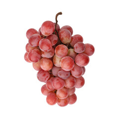 Bunch of red grapes isolated on transparent background