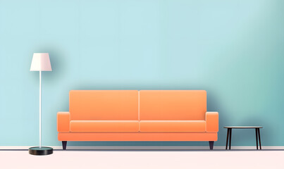 modern living room with sofa