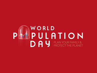 World Population Day, 11Th July. A creative concept design.