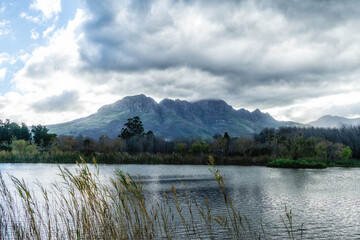Fototapeta premium Helderberg Dam, Cape Winelands South Africa